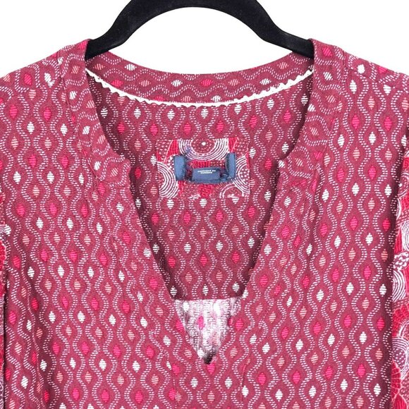 Anthropologie MAEVE Maroon Amber Tiered Tunic‎ Dress Size SP - Picture 5 of 13